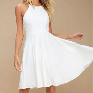 Lulus Irresistible Charm ivory midi dress